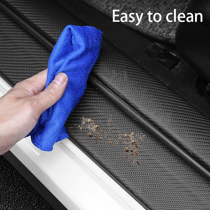 Miếng Dán Trang Trí Cửa Xe Hơi Chống Trầy Xước Bằng Sợi Carbon