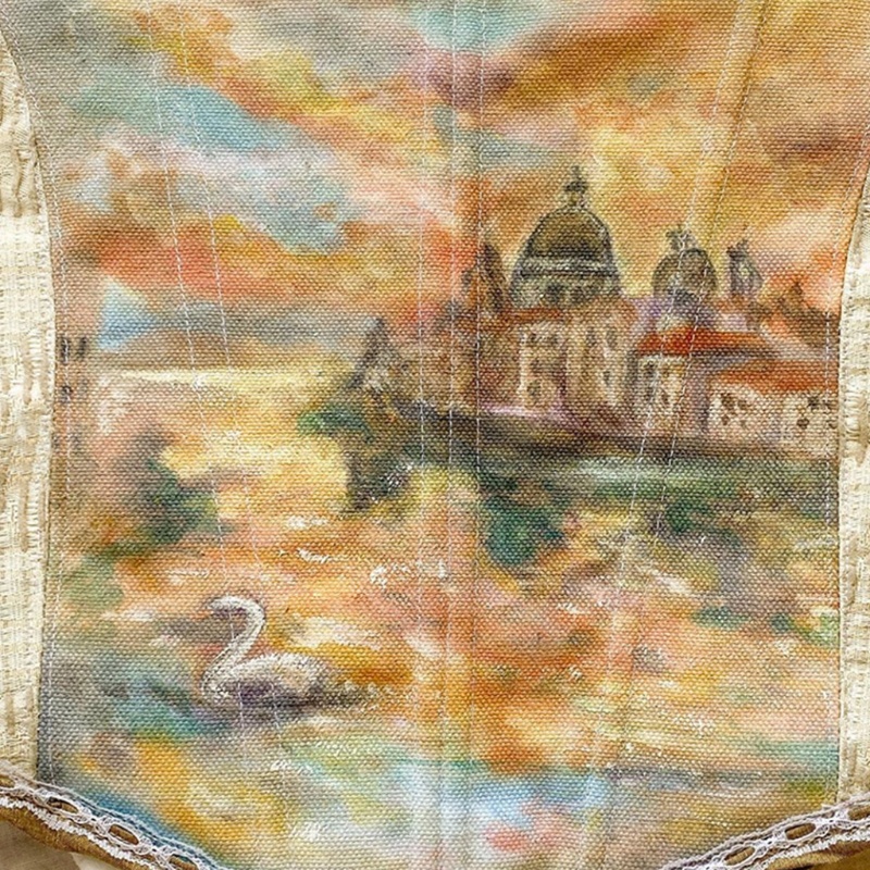 XIXI Áo croptop hai dây thắt nơ hở lưng phong cách retro gợi cảm cho nữ