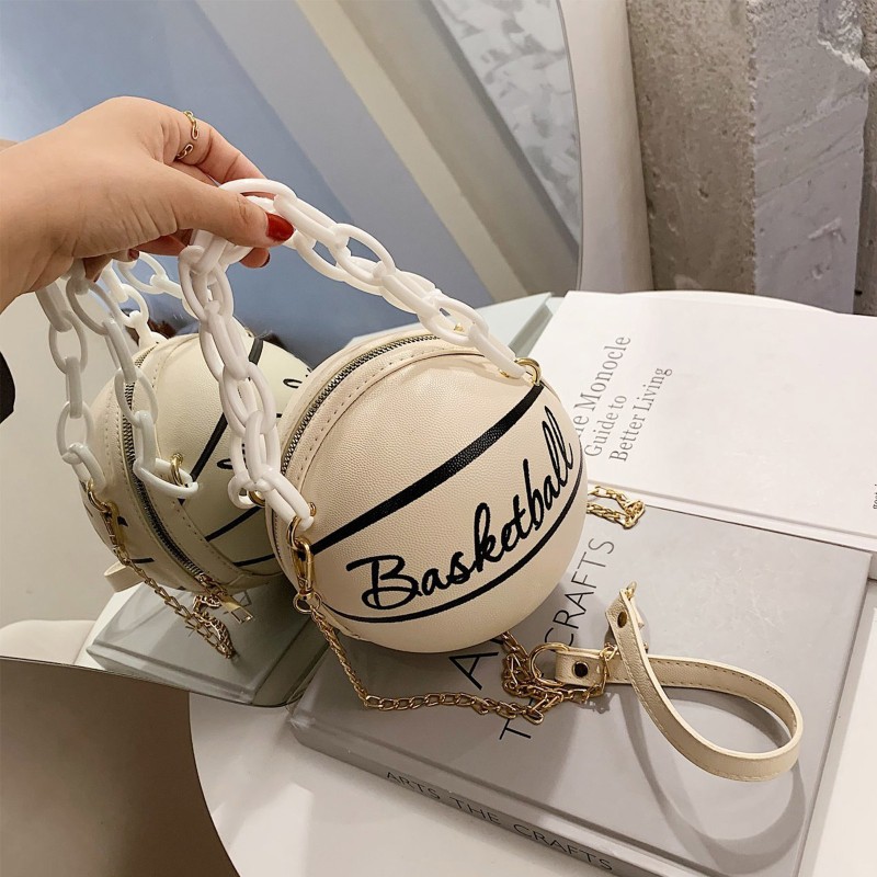 Túi Đeo Chéo Da Pu Hình Quả Bóng Thời Trang Hàn Quốc Cho Nữ