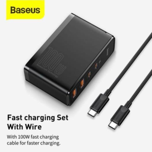 Bộ sạc nhanh đa năng Baseus GaN2 Pro Quick Charger 100W dùng cho Smartphone/ Tablet/ Macbook / Laptop