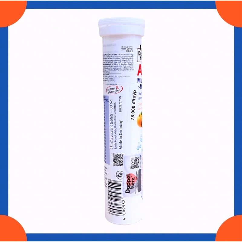 VIÊN SỦI A-Z MULTIVITAMIN MINERALS AKTIV DOPPEL HERZ TĂNG ĐỀ KHÁNG NHẬP ĐỨC lọ 13 viên