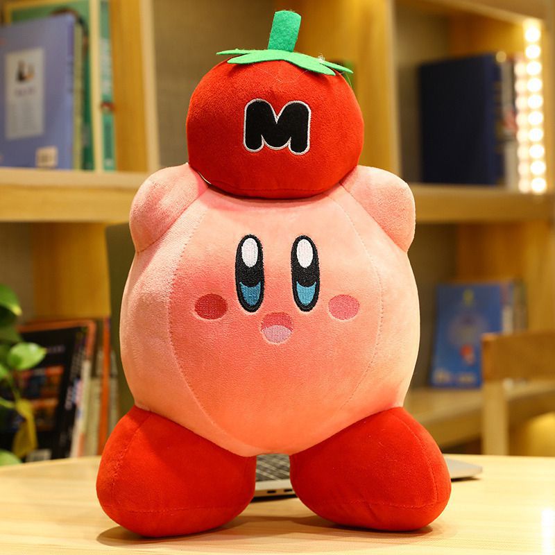 Gối Nhồi Bông Đồ Chơi Hình Nhân Vật Kirby Dễ Thương Kích Thước 32Cm