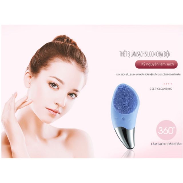 MÁY RỬA MẶT MASAGE NÂNG CƠ MẶT 3IN1 SONIC FACIAL BRUSH CAO CẤP