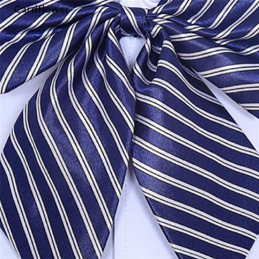 &lt; Cardflower &gt; Nơ Đeo Cổ Bằng Lụa Kẻ Sọc Thắt Nơ Cho Nữ Giảm Giá