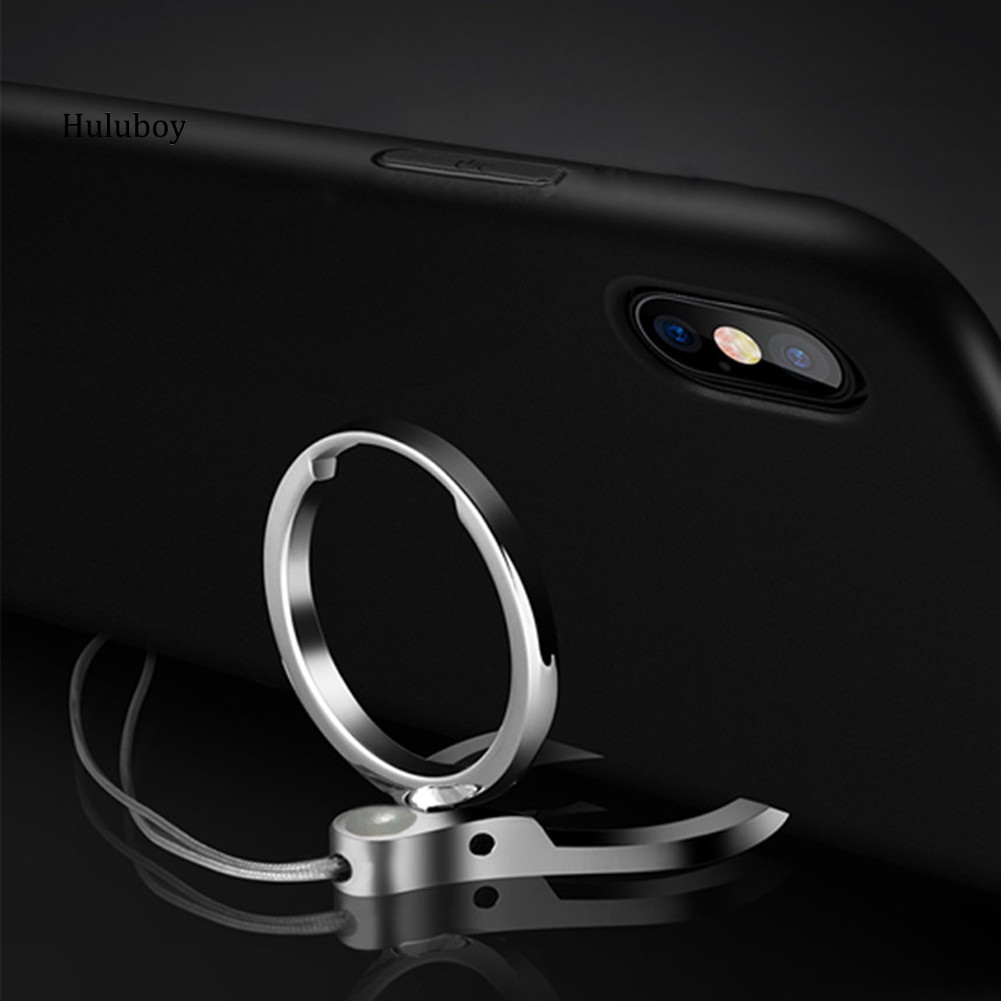 HLBY♠2 in 1 Metal Cell Phone Lanyard Finger Ring Multifunction Mobile Phone Holder