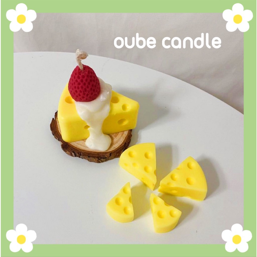 Nến Thơm Cao Cấp Tạo Hình Phô Mai Nhiều Mẫu Siêu Đẹp Trang Trí Phòng | Oube Candle NT73