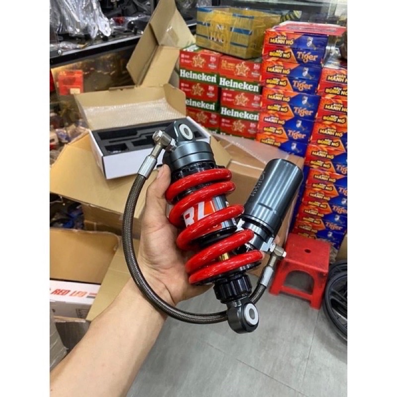 Phuộc REDLEO bình dầu xoay 360 cho Exciter150-155 , Winner/Sonic