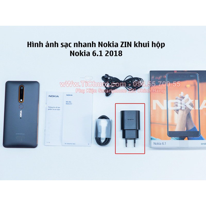 🌟CHÍNH HÃNG 🌟 [ZIN THEO MÁY] Củ Sạc Nhanh Nokia AD-18WE 18W Quick Charge 3.0 ( QUA SỬ DỤNG )