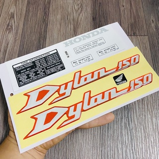 [DYLAN TRẮNG ĐỎ) TEM DÁN XE DYLAN 150CC CAO CẤP NHƯ TEM ZIN (CÓ THÔNG SỐ CỦA XE)