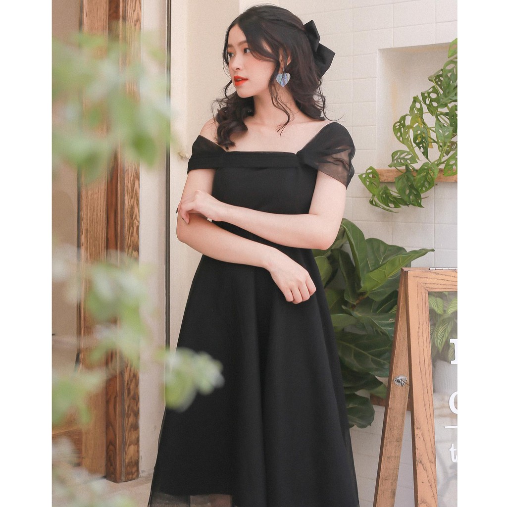 [Mã FAGREEN245 giảm 10% tối đa 30K đơn 99K] VÁY ĐI TIỆC/PROM - MAISIE DRESS - VÁY NGỰC VUÔNG TAY XỐP | BigBuy360 - bigbuy360.vn