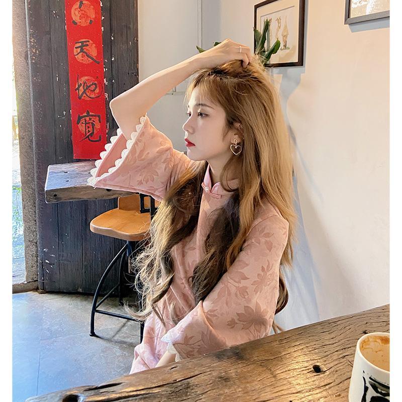 Sườn xám cách tân cỡ lớn phong cách Retro thời trang mùa thu