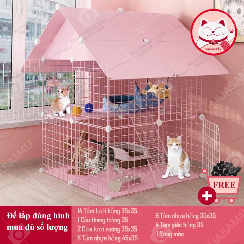 Miếng quây chuồng ⚡𝐅𝐑𝐄𝐄𝐒𝐇𝐈𝐏⚡ Miếng ghép chuồng chó, mèo, thỏ, làm lồng chuột, chim đa năng
