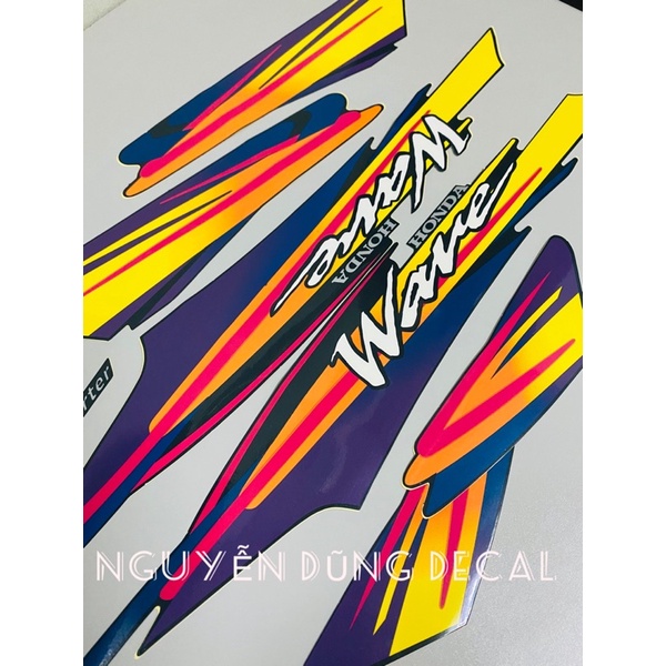 Nguyên bộ tem 3 lớp Wave thái 100 màu nhớt đời 1998_ Nguyễn Dũng Decal