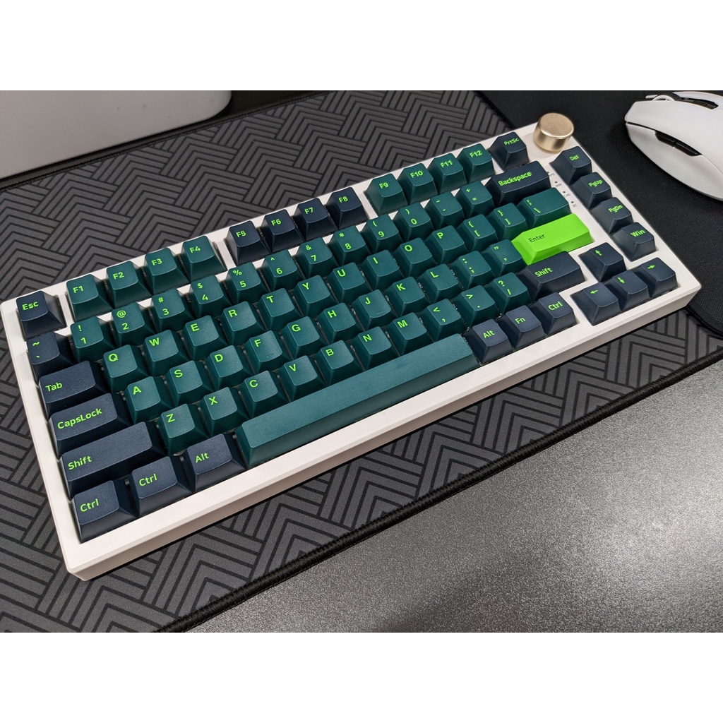 Set Keycap PBT Doubleshot Wavez, Iris nút bàn phím cơ phù hợp nhiều layout