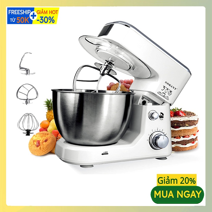 Máy trộn bột để bàn, đánh trứng công nghiệp SOKANY SC-209