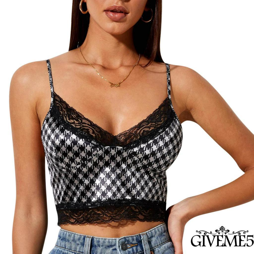 Áo Lửng Hai Dây Phối Ren Thời Trang Quyến Rũ Dành Cho Nữ