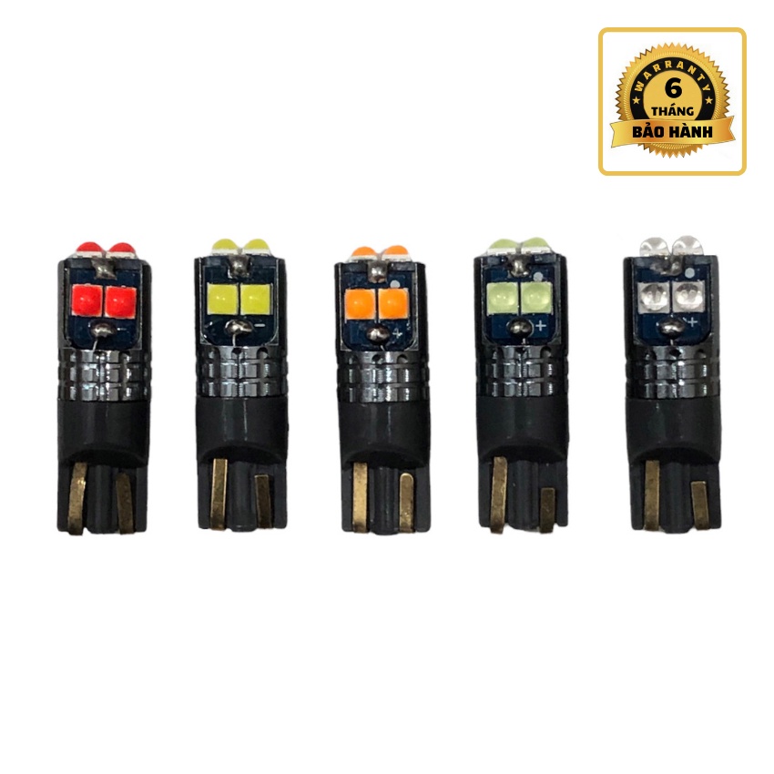 Bóng đèn led T10 loại tốt, công suất 2,5W, siêu sáng, xi nhan demi xe máy, TikTakMoto