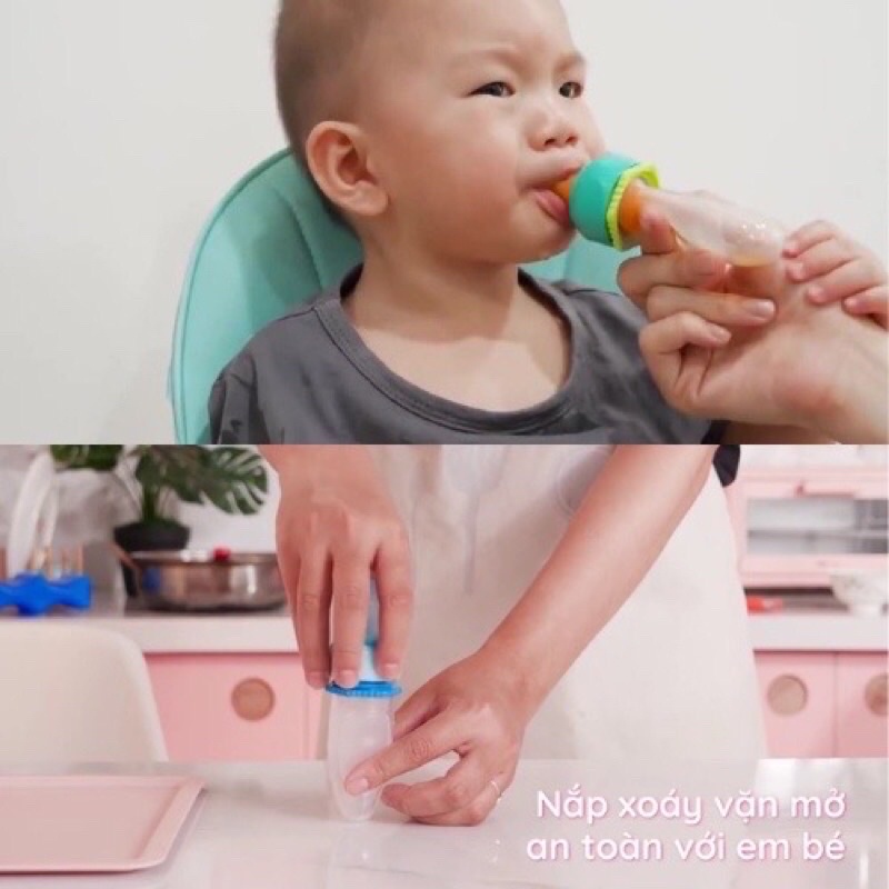 Bình Bóp Thức Ăn Dặm Chống Hóc Cho Bé UPASS UP0301N