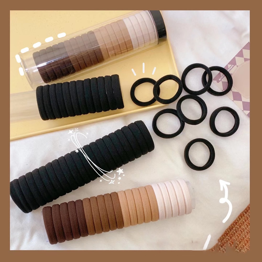 Set Cột Tóc 20 Dây Nhiều Màu Co Dãn Phong Cách Hàn Quốc