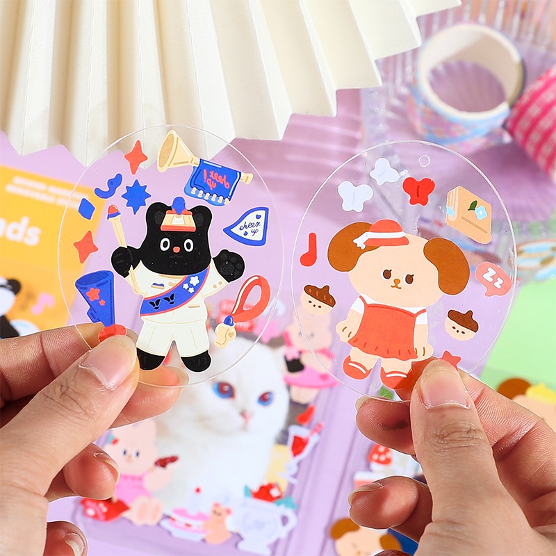 Miếng Dán Trang Trí Sổ Tay Kiểu Hoạt Hình Dễ Thương Cho Bé