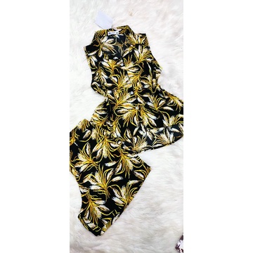 Bộ Quỳnh Anh sát nách quần đùi lụa mango cao cấp sale