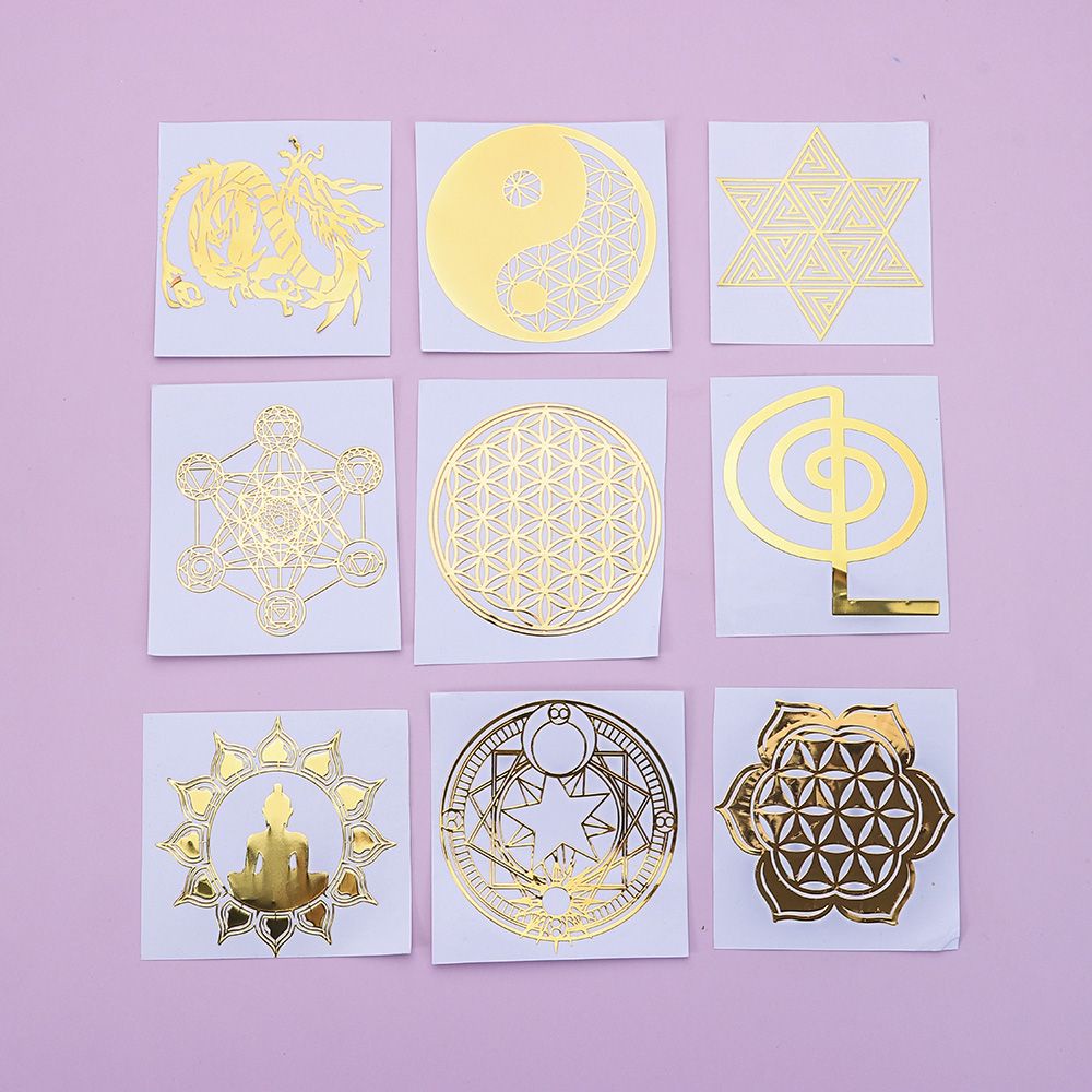 Miếng Dán Bằng Đồng Kim Loại Họa Tiết Hoa/Hình Học Dùng Trang Trí DIY|Khuôn Làm Trang Sức Thủ Công Bằng Vật Liệu Epoxy Màu Sắc