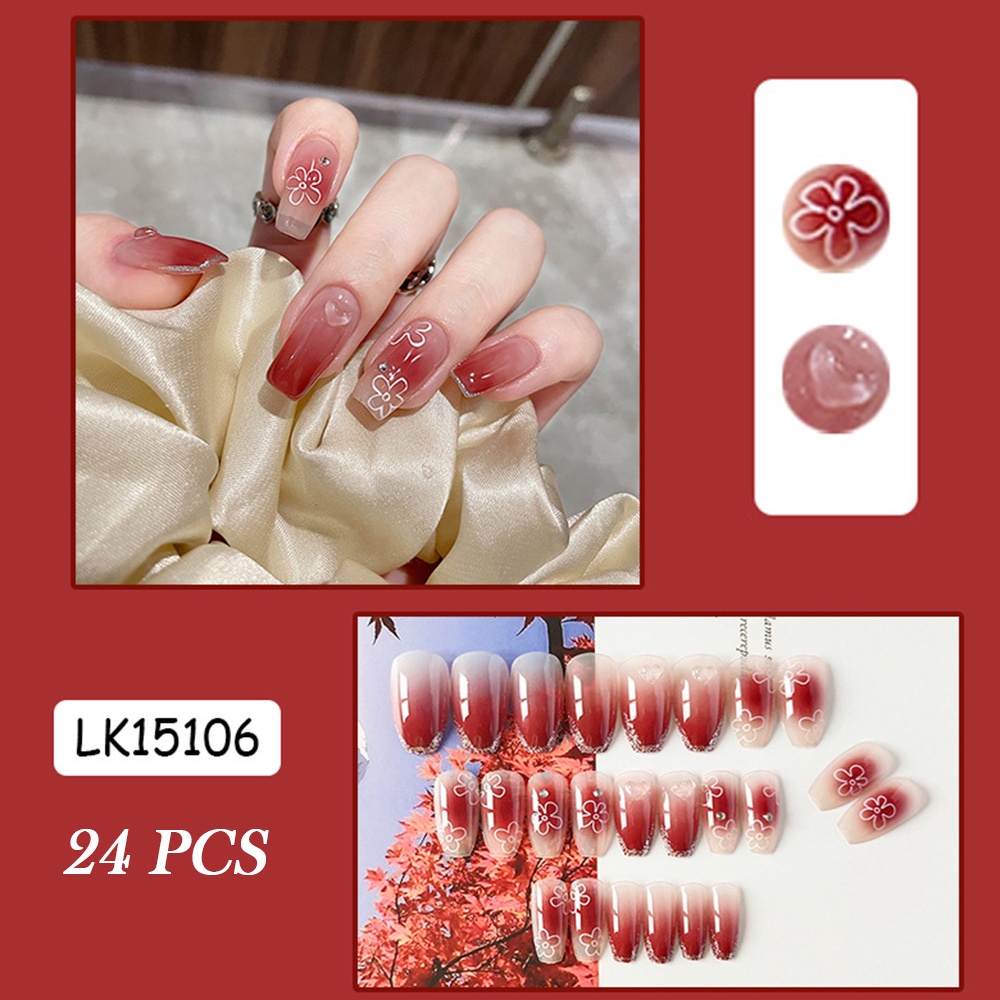 JYNAIL Set 24 Móng Tay Giả Thời Trang Nữ