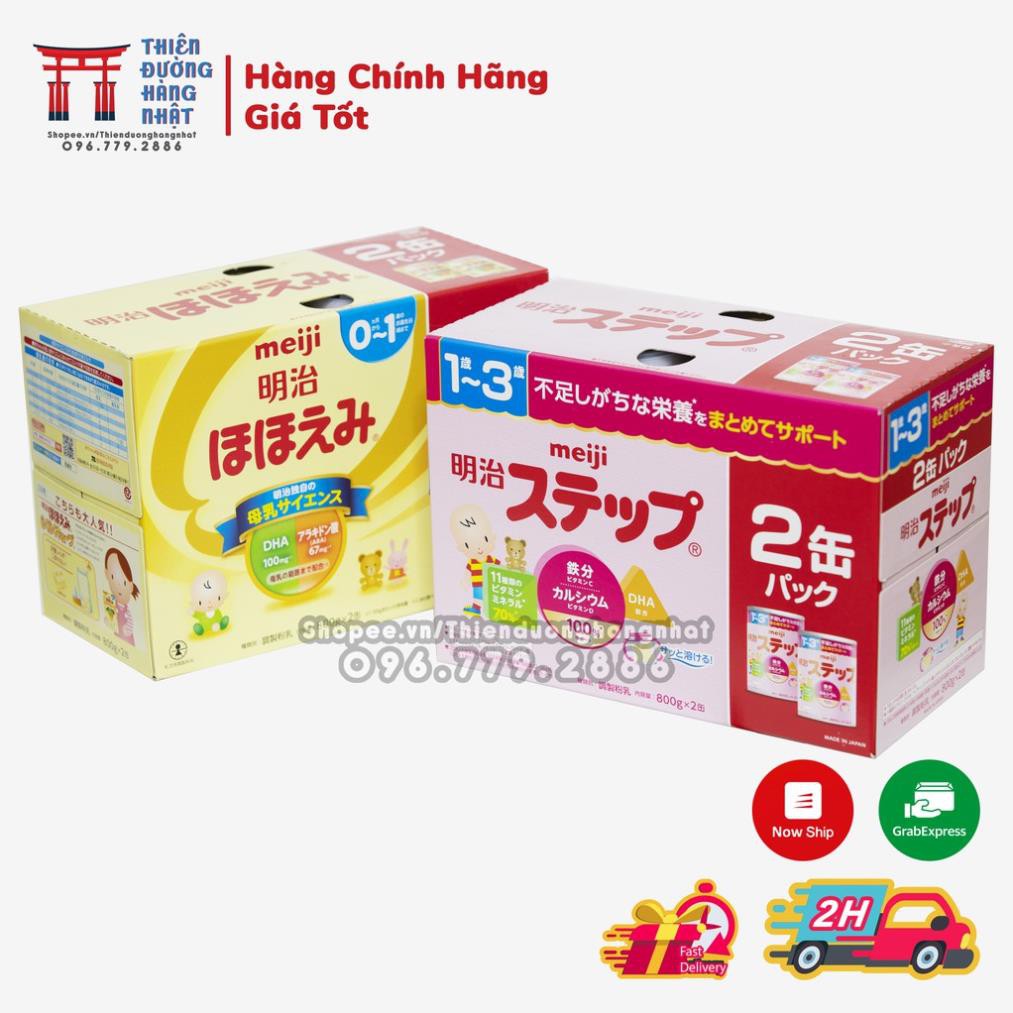 [HÀNG CHÍNH HÃNG] Sữa bột Meiji lon, sữa công thức pha sẵn cho bé Nhật Bản 800g Michi