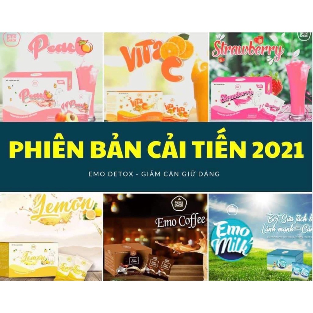 (Freeship - mã giảm 5k) Giảm cân cấp tốc Emo Slim - bột trái cây giảm từ 1-4kg trong 1 tuần ( MẪU MỚI )
