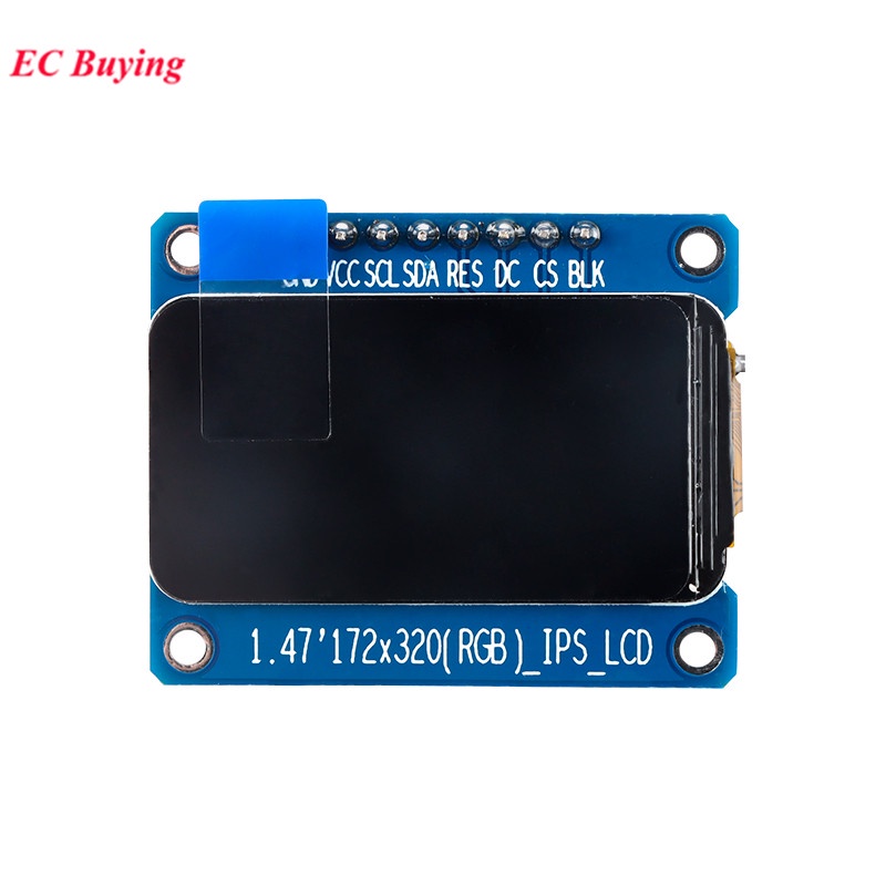 1.47 inch 172x320 spi đầy đủ màu sắc tft hd ips màn hình lcd led hiển thị module 172x320 st7789 bộ điều khiển 3.3v spi giao diện