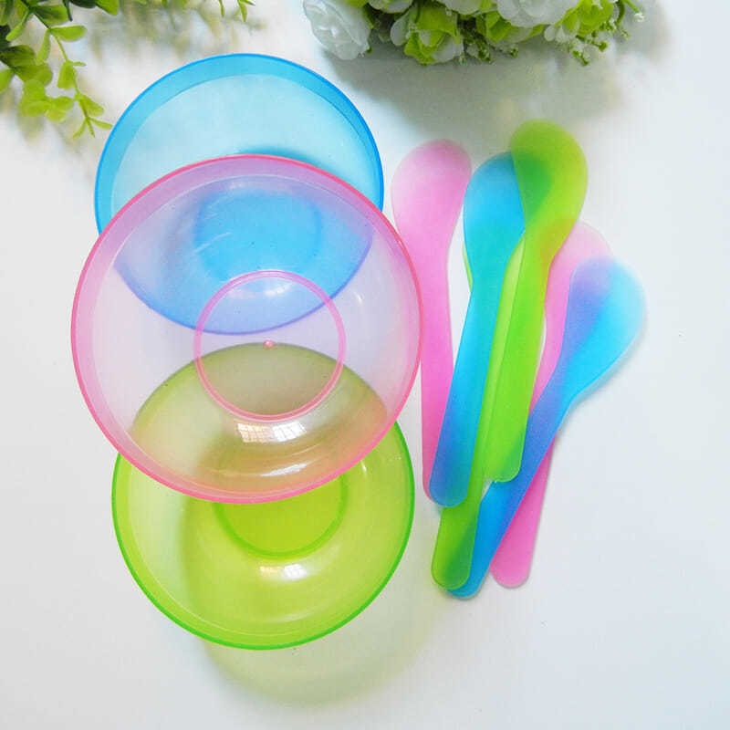 1 Bộ Dụng Cụ Pha Trộn Đắp Mặt Nạ Trong Suốt Tái Sử Dụng Tiện Lợi DIY
