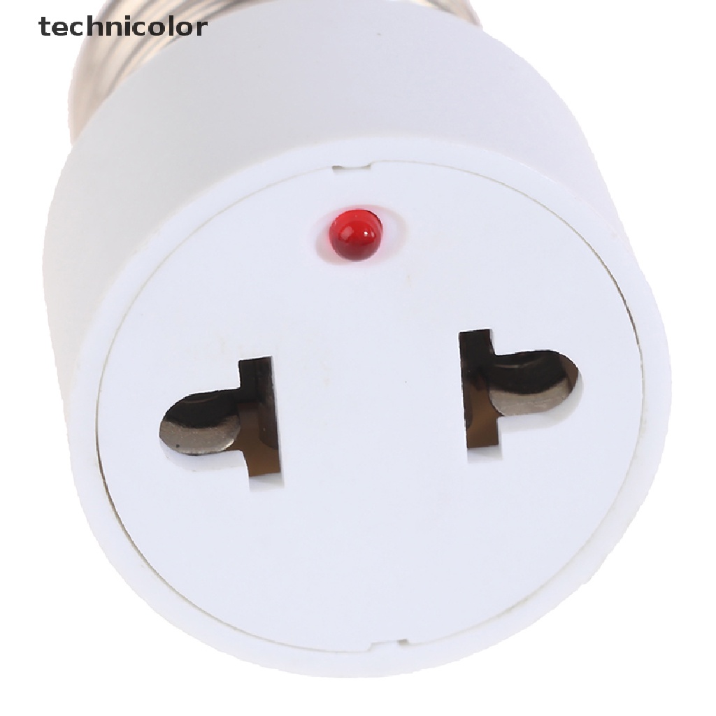 technicolor 220V E27 ABS White Connector Accessories US/EU Plug Screw Bulb Base Adapter TYG