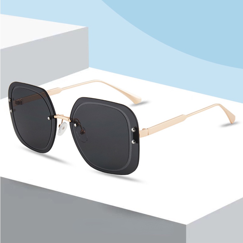 (YUZHU) Kính Râm Oversized Không Gọng Chống Tia UV Thời Trang Mùa Hè