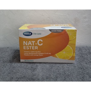 Bột vitamin C 1000mg, vitamin C 1g giúp tăng cường đề kháng, Nat C Ester Hộp 30 gói