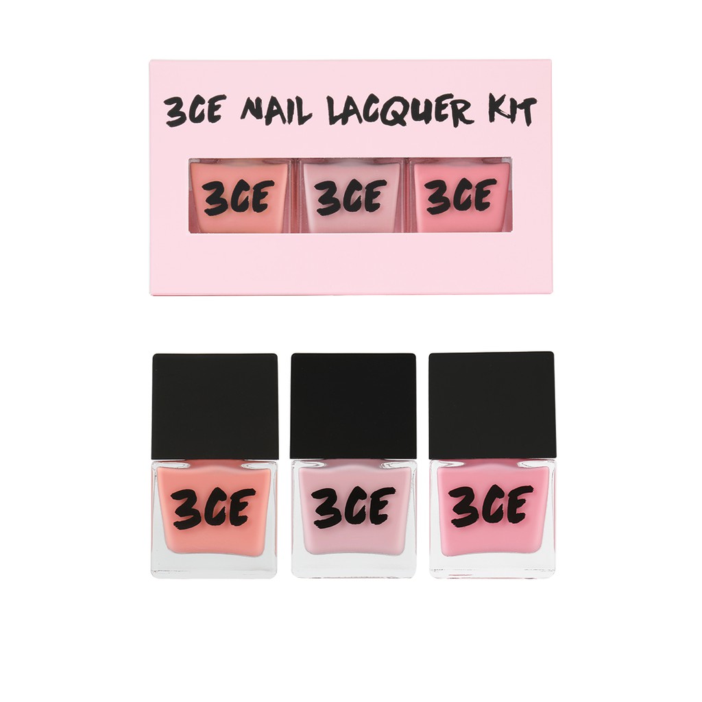 Set sơn móng tay 3CE PINK RUMOUR NAIL LACQUER KIT