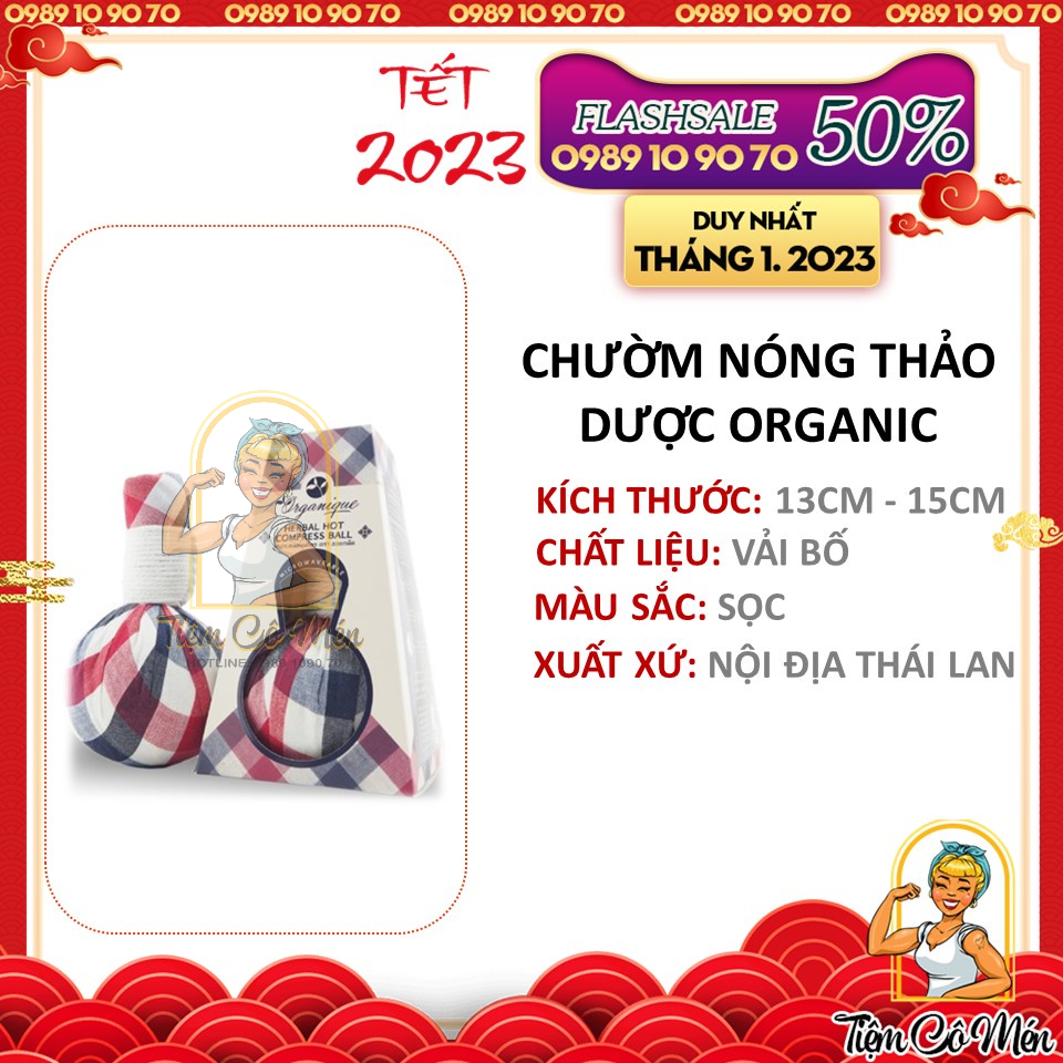 BANH CHƯỜM NÓNG THẢO DƯỢC CAO CẤP MASSAGE BODY THÁI LAN - ORGANIQUE HERBAL HOT COMPRESS BALL