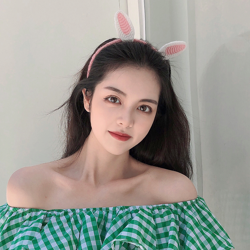 Bộ 2 Băng Đô Cài Tóc Rửa Mặt Hình Gấu Hoạt Hình Kiểu Hàn Quốc Dễ Phối Đồ