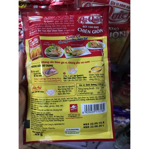 Bột Tẩm Khô Chiên Giòn Aji Quick 42g