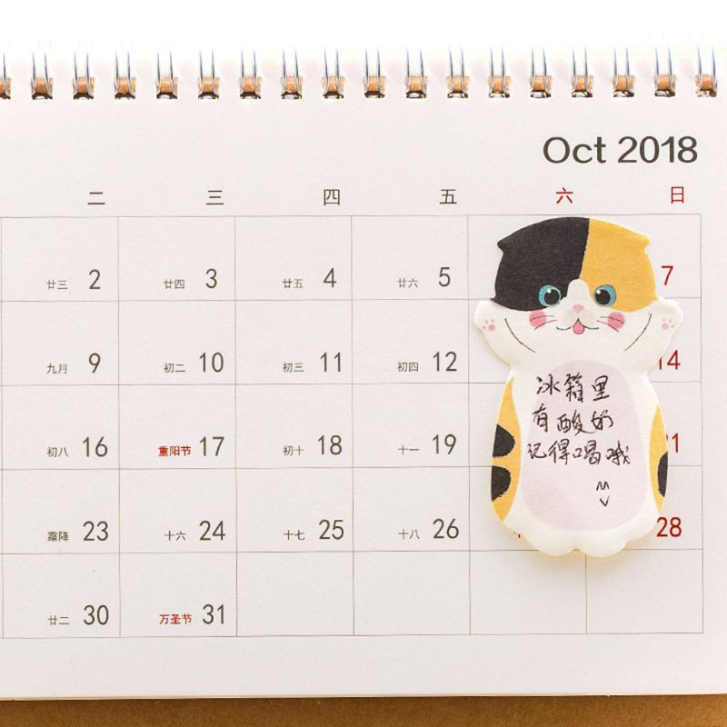 Giấy Ghi Chú Hình Mèo Đáng Yêu Tiện Dụng