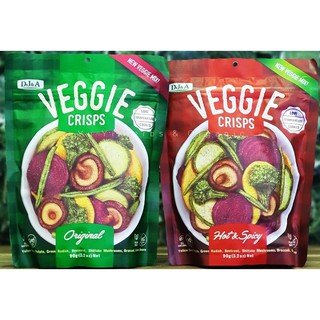 Snack ăn vặt rau củ sấy hỗn hợp DJ&A Veggie Crisps gói 90gr