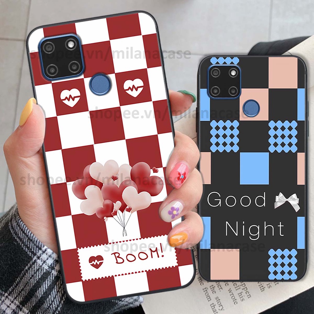 Ốp Realme C12 / C15 caro họa tiết nhiều màu sắc siêu đẹp thời trang cá tính