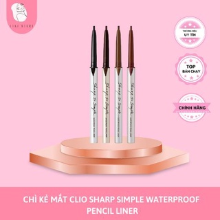Chì kẻ mắt không trôi Clio Sharp So Simple Waterproof Pencil Liner 0.14g