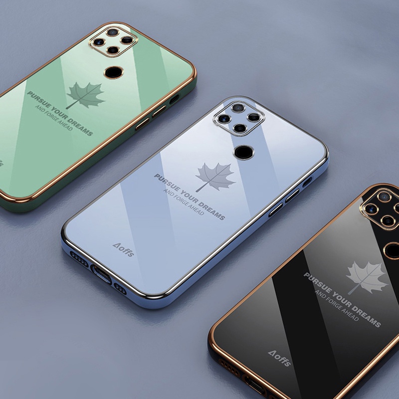 Ốp điện thoại Koosuk silicone mềm mỏng họa tiết lá phong cho POCO C40 C31 C3 Pocophone