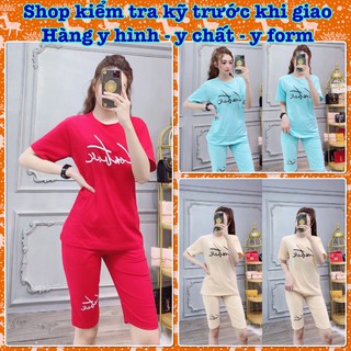 Bộ Mặc Nhà Nữ Lửng Thun Cotton Cao Cấp Thời Trang Mùa Hè - Ảnh thật kèm video