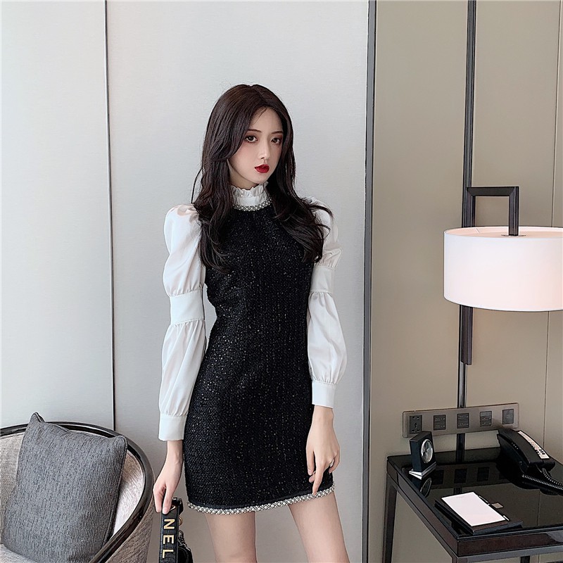 [SẴN ] Váy dạ tweet váy dạ đen | BigBuy360 - bigbuy360.vn