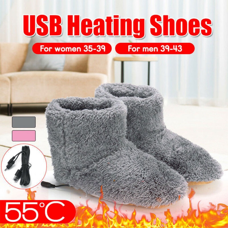 Giày giữ ấm chân sạc USB kèm 1 dây cáp 1.5m 2.0 tùy chọn màu sắc