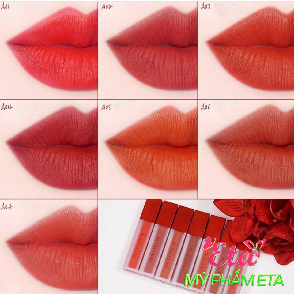 Son kem lì Black ROUGE Air Fit Velvet Tint siêu mịn siêu lì ver1 A01-A07 | BigBuy360 - bigbuy360.vn