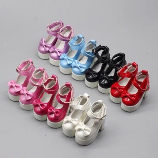 Giày da cao gót cho búp bê bjd 1/3