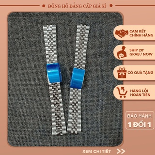 Dây đồng hồ R O L E X size 20mm màu bạc năm hạt thép không gỉ