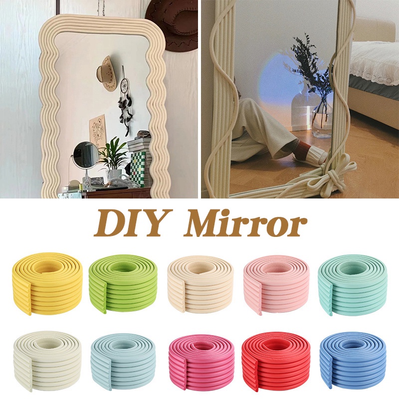 Dải dán viền gương chống va chạm trang trí nhà cửa diy tiện dụng